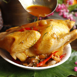 Gà Ta hấp mắm nhỉ