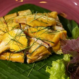 Gà Ta Hấp Hành Lá Chanh