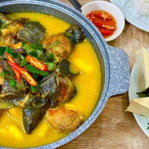 Ba Ba nấu chuối đậu