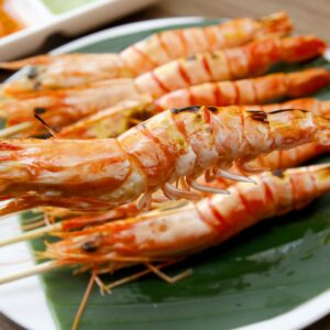 Tôm sú nướng mọi