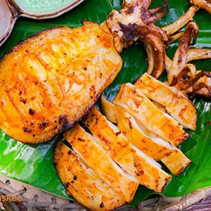 Mực ống Nướng sa tế